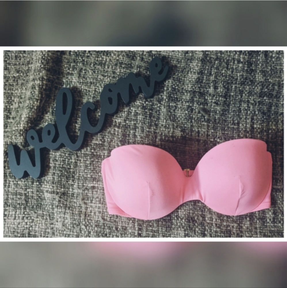 Victoria's Secret Pink Strapless Bikini Top, 34 DD